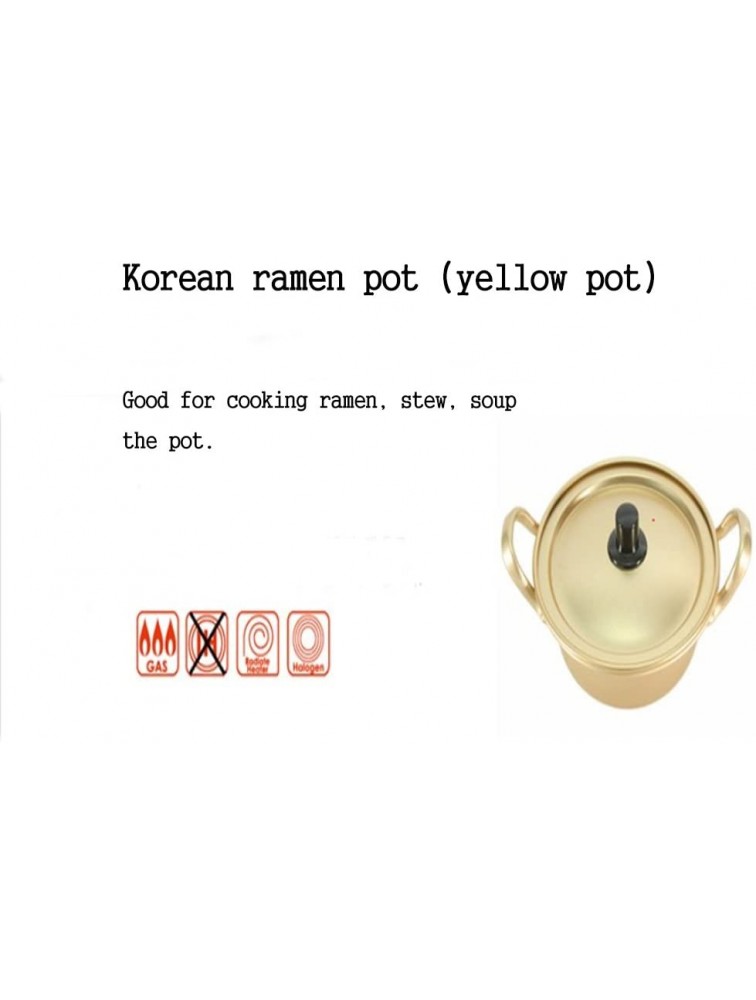Easy Korean Ramen Noodle Pot Yellow Pot for Shin Ramen & Instant Noodle Ramen #4. 7.9 inch 20cm - B3PFI742V