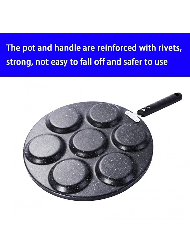 CHENJIEUS Home Kitchen Breakfast Omelette Pan 7-hole Egg Frying Pan Non-stick Pancake Mold Easy To Clean Lazy Pan Provides All-in-one Breakfast. - B305I2FYN