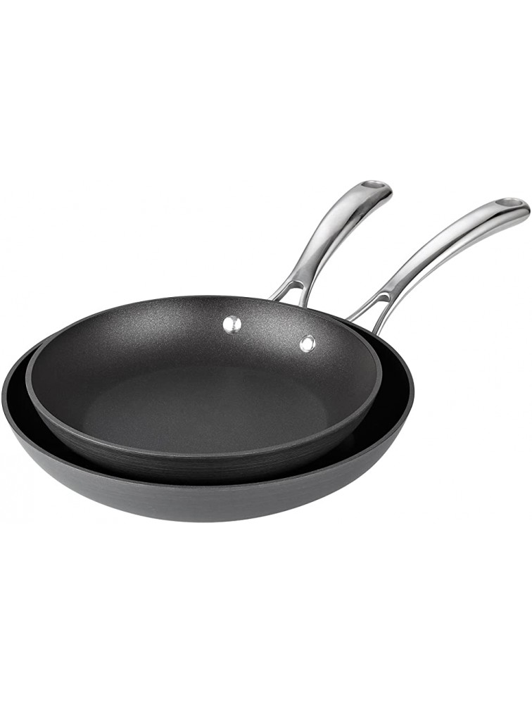 Cooks Standard 2 Piece Nonstick Hard Anodized Saute Skillet Bl 9.5 and 11-Inch Fry Pan Set inch inch Black - BFZF919A7