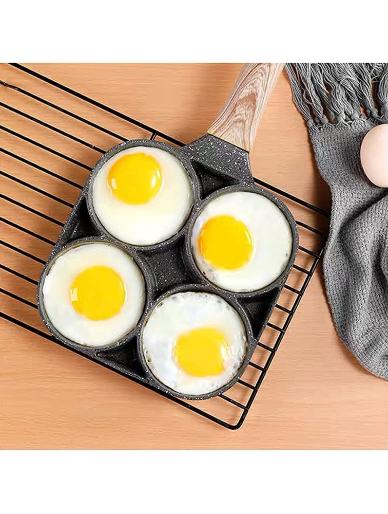 Egg Frying Pan，Non Stick Egg Cooker Pan Compatible with All Heat Sources,for Egg Burger Breakfast Pancake Pan Omelette，Suitable for Gas Stove & Induction cookerfour section - B0A2K7MX6