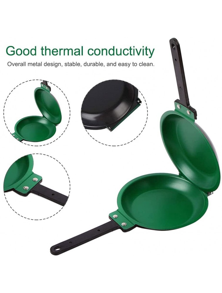 EKDJKK Double Side Frittata and Omelette Pan 14 Inch Nonstick Pan Outdoor Home Baking Hotel Frying Pan Kitchen Accessory Green - B8A0M7XMI