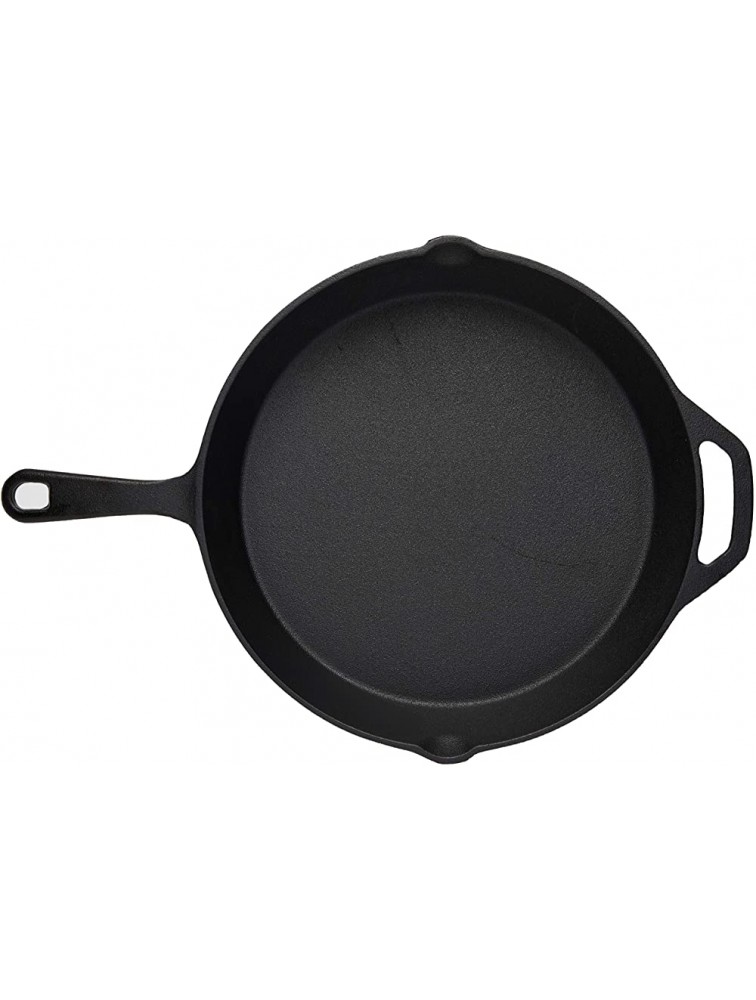 Home-Complete Pre-Seasoned Cast Iron Skillet-12 inch for Home Camping Indoor and Outdoor Cooking Frying Searing and Baking 12 Black - BQUCA4GXS