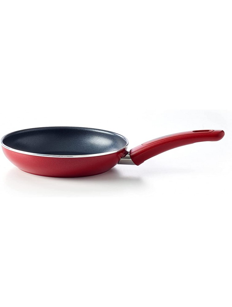 Kitchen Stories Searsmart Nonstick Frying Pan 20 cm Red Induction Compatible Ceramic Coating Oven Safe Aluminium Bakelite Stay-Cool Handle - B85MWJASR