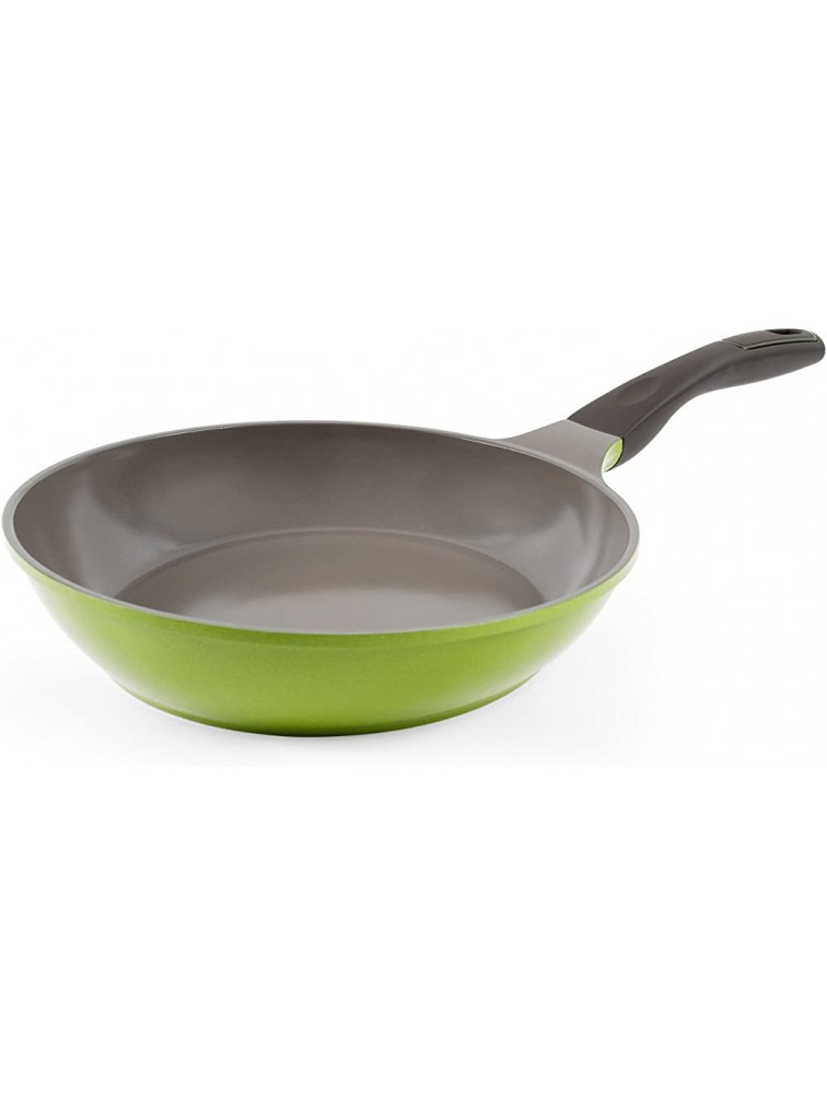 Neoflam PerfecToss 11'' Ceramic Nonstick Frying Pan for Skillet Omelette with Soft Touch Handle PFOA-Free Dishwasher Safe Chef's Wok 2lbs 1 Set Avocado Green - BT8DLS6SK