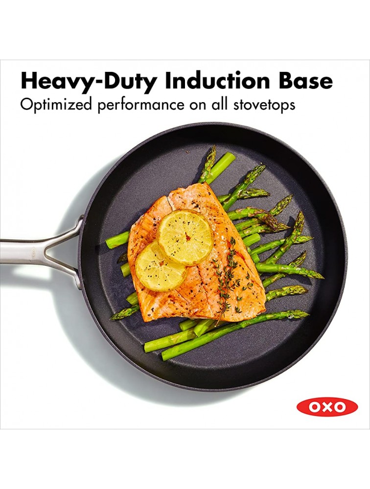 OXO Professional Hard Anodized PFAS-Free Nonstick 12 Frying Pan Skillet Induction Diamond reinforced Coating Dishwasher Safe Oven Safe Black - BRAD8NFT1