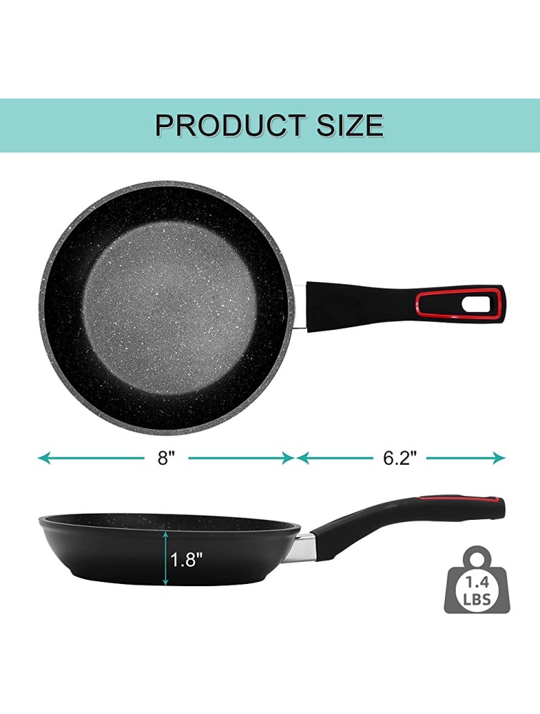 Sanalaiv 8 Inch Frying Pan Nonstick Omelette Pan with Induction Compatible PFOA Free - B56THYE4V