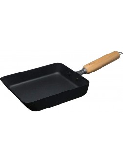 Takumi Cast Iron Japanese Tamagoyaki Omelet Pan with Wooden Handle Made in Japan Magma Plate Traditional Rectangular Pre-Seasoned Cast Iron Pan for Rolled Egg Omelet Medium - BBNICRXZ5