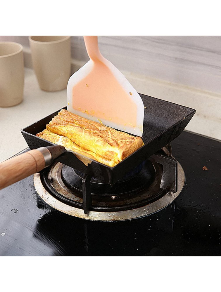 Tamagoyaki Japanese Omelette Pan Cast Iron Wooden Handle，Grill Pan for Stove Tops，Nonstick Cast Skillet Omelet Rolled Egg Pan - BIQR4M4W5