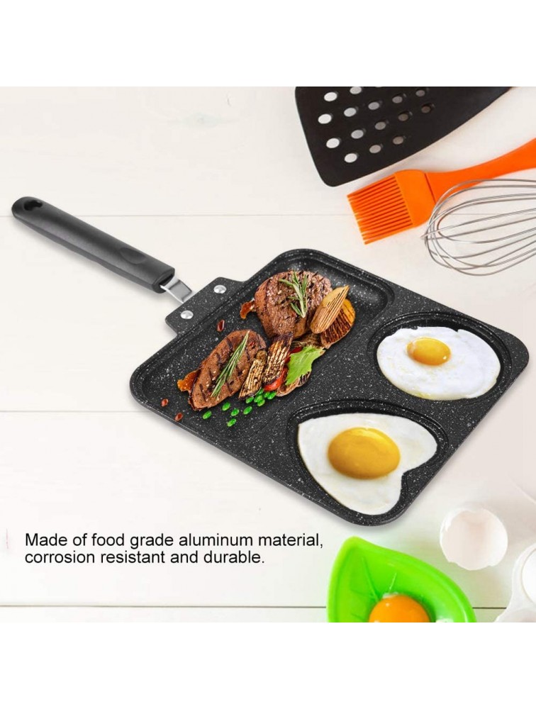 X Homsel Nonstick Frying Pan Omelette Pan Grill Pan All-in-One Breakfast Pan 3 Section Divided Steak Egg Skillet 41.5 * 21.3 * 2.5 cm - B0D7XWY72