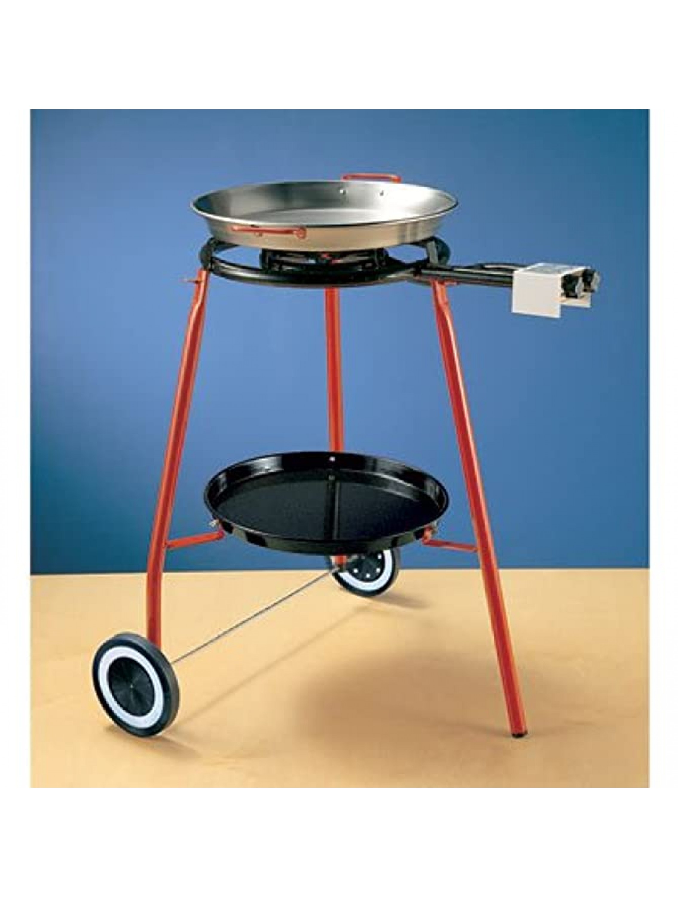 Burner with rolling stand and 42cm Paella Pan - BNG3HRL6A
