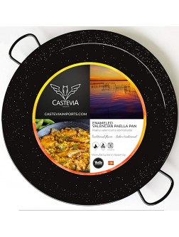 Castevia 13.5-Inch Enameled Steel Paella Pan 34cm 6 servings - BWGHWQRGT