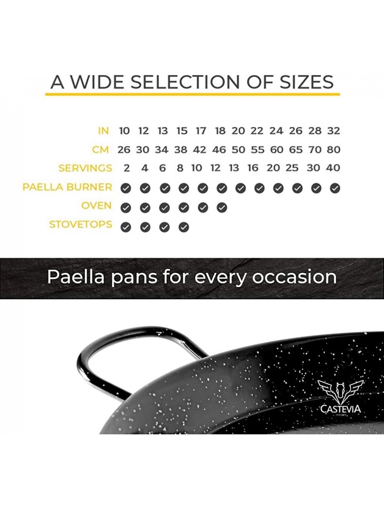 Castevia 24-Inch Enameled Steel Paella Pan 60cm 20 servings - BU2B9A6IQ