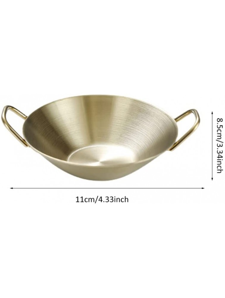 HEMOTON Stainless Steel Paella Pan with Double Handles Stainless Steel Spanish Pan Paella Cookware For Homes or Restaurants Camping and Outdoor Cooking Golden - BH3HX8GXA