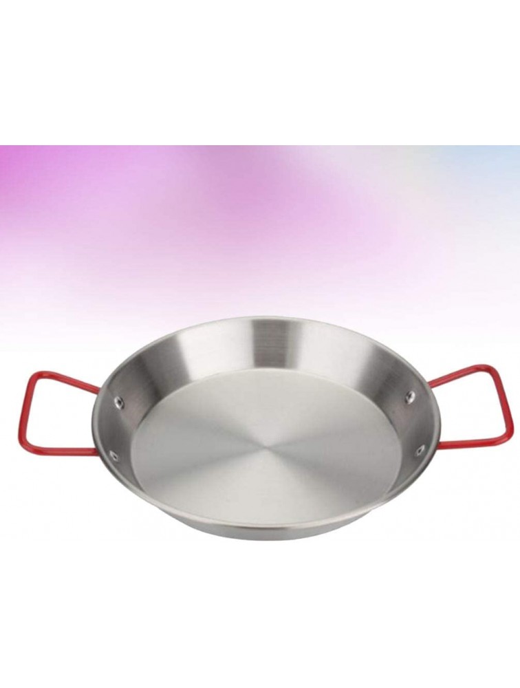 HEMOTON Steel Paella Pan Oven Skillet Lid Set Indoor Outdoor Grill Stovetop Induction Safe Paella Pot - BNGQVI4OZ