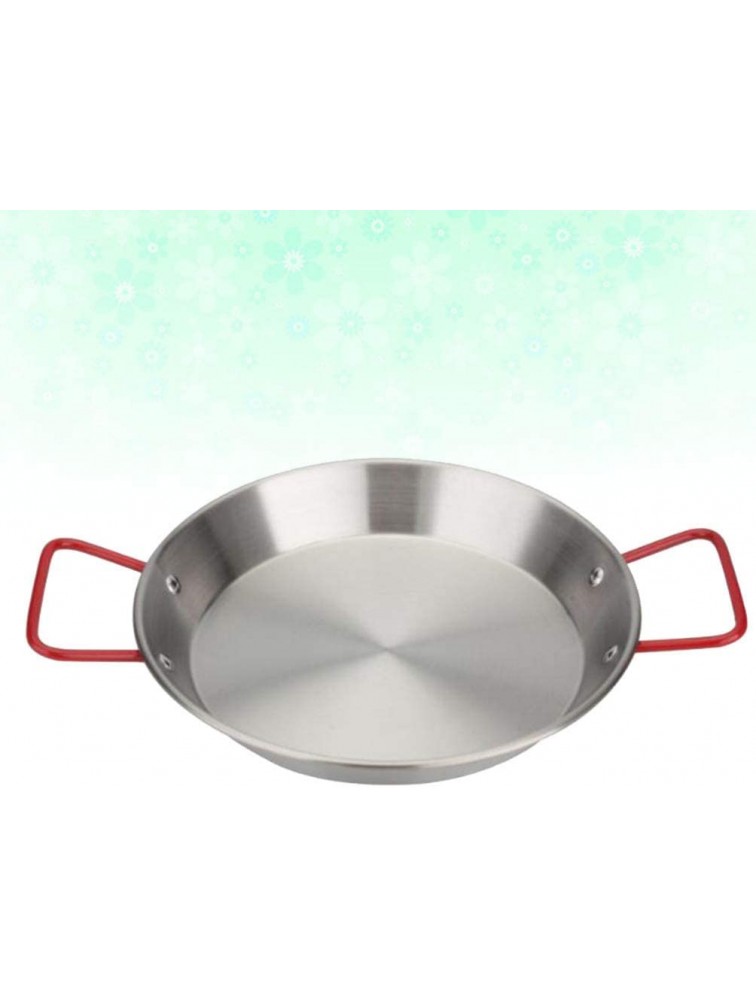 HEMOTON Steel Paella Pan Oven Skillet Lid Set Indoor Outdoor Grill Stovetop Induction Safe Paella Pot - BNGQVI4OZ
