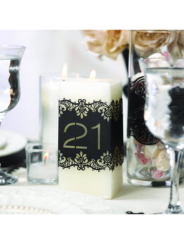 Hortense B. Hewitt 25242 Laser Cut Table Number Wraps Numbers 21 to 30 Black - B32GZ7DYS