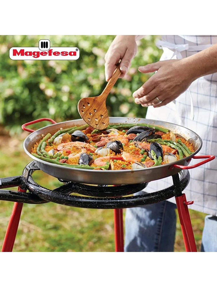 MAGEFESA Reinforced Paella pan burner 15 inches of diameter perfect for paella makers compatible with almost all paella pan on the market Tripod not includedBlack - B9WG9YAIR