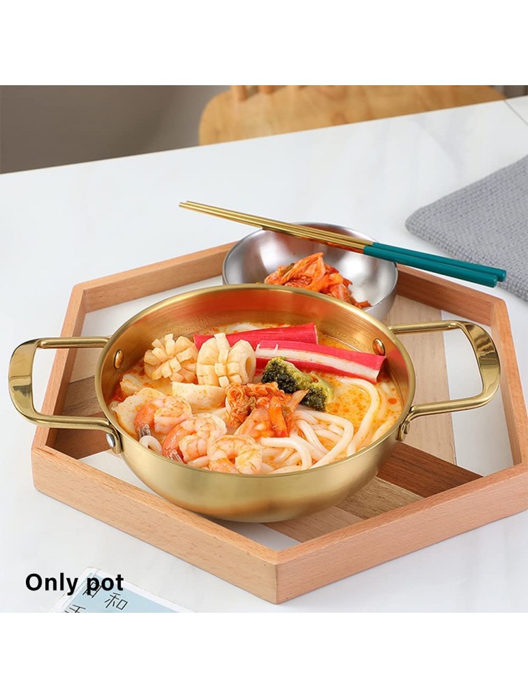 Paella Pan,Small Size Stainless Steel Spanish Pan,Non Stick,Perfect for Camping and Outdoor CookingGold,size:8.66x2.56inch - B5N34AMA7