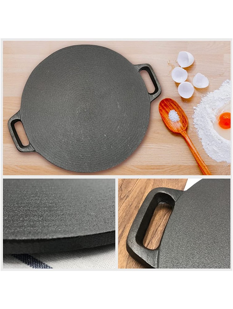 Cast Iron Dosa Tawa Pan DESIGNSCAPE3D Cast Iron Dosa Pan Tawa Pan for Roti Indian Double Handled Crepe Pan for Crepes and Frozen Pizza Dosa Pan-11 inches - B29YBYY8Y