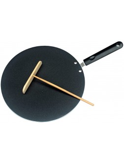 CUYUFIACrepe Pan 11.8" Non-Stick Flat Skillet Tawa Griddle Crepe Pan with Long Handle for Tortillas Pancakes Rotis Crepes - BKDJQ5NEI