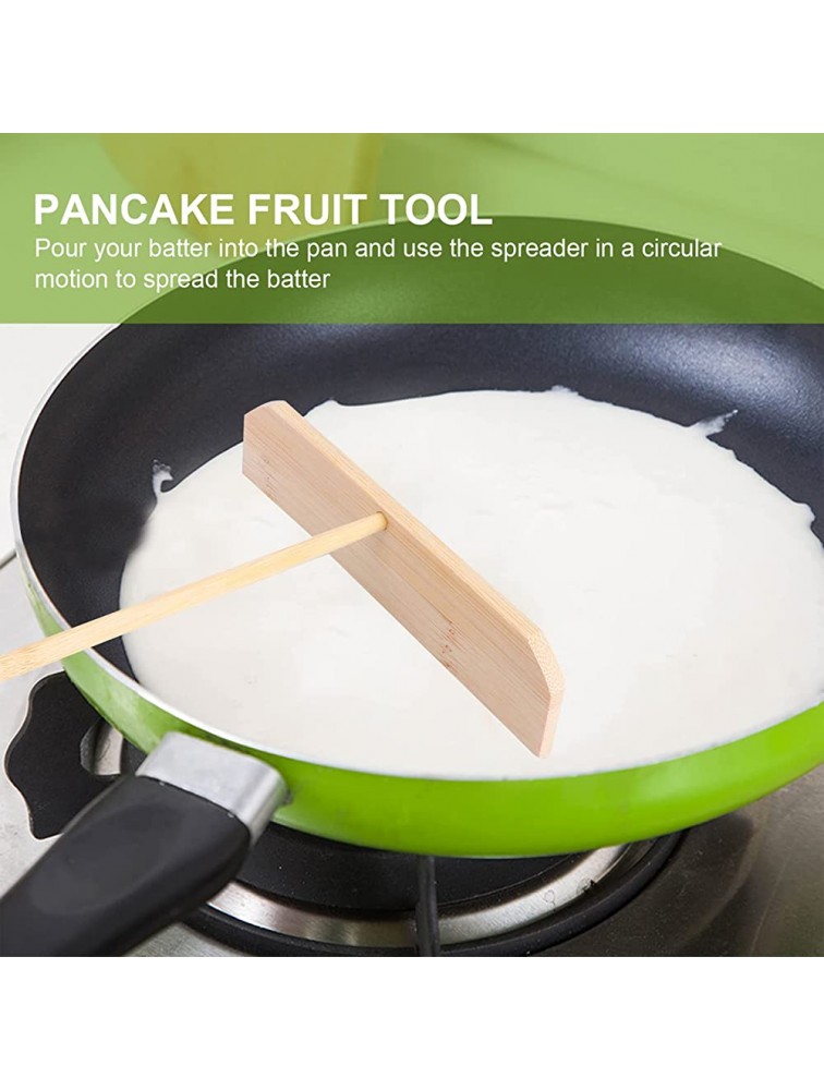 DOITOOL Wooden Crepe Spreader T Shaped Crepe Maker Pancake Batter Griddle Spatula Stick Round Food Pastry Tool for Home Kitchen - BFLBJ9FVH