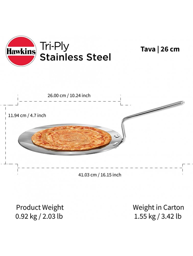 Hawkins Tri-ply Stainless Steel Tava 26 cm - BT7WCQUPW