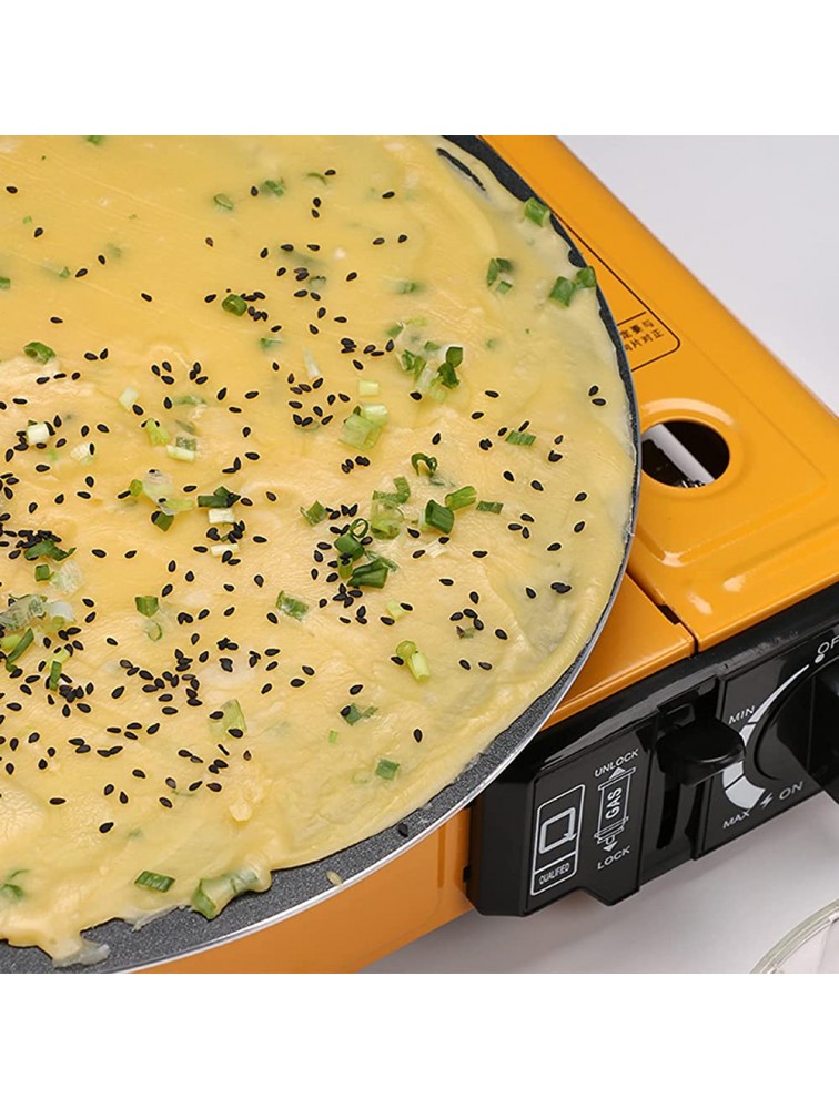 HH2HCrepe Pan 11.8 Non-Stick Flat Skillet Tawa Griddle Crepe Pan with Long Handle for Tortillas Pancakes Rotis Crepes - BXBURNOF3