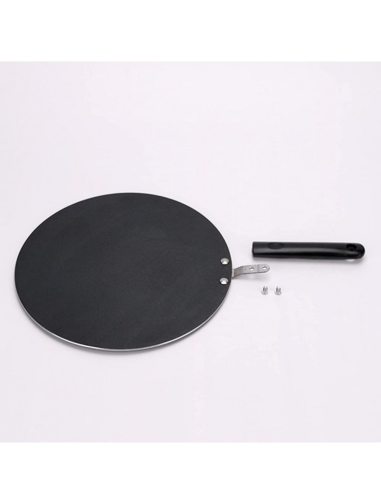 HH2HCrepe Pan 11.8 Non-Stick Flat Skillet Tawa Griddle Crepe Pan with Long Handle for Tortillas Pancakes Rotis Crepes - BXBURNOF3
