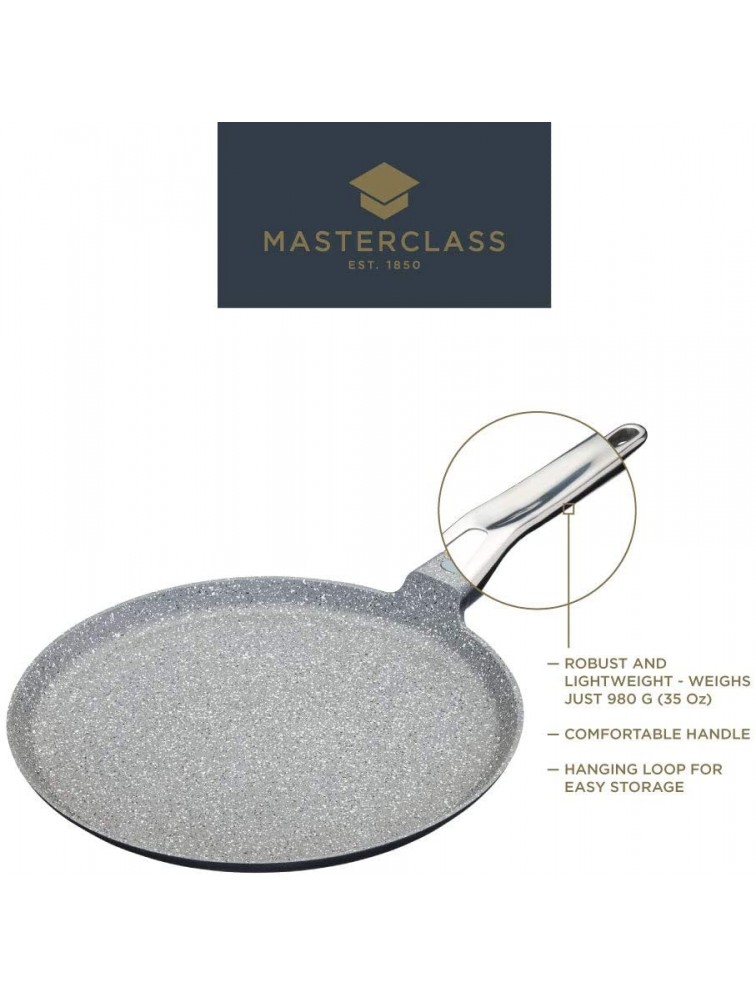 MasterClass MCMCP28 Cast Aluminium Induction-Safe Non-Stick Crêpe Pan 28 cm 11 Grey - B7WPUMP30