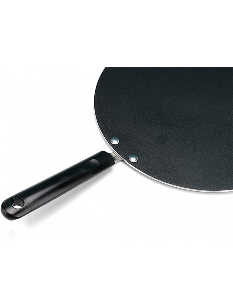 Petyoung Crepe Pan 11.8 Non-Stick Flat Skillet Tawa Griddle Crepe Pan with Long Handle for Tortillas Pancakes Rotis Crepes - BKSLC0IAL