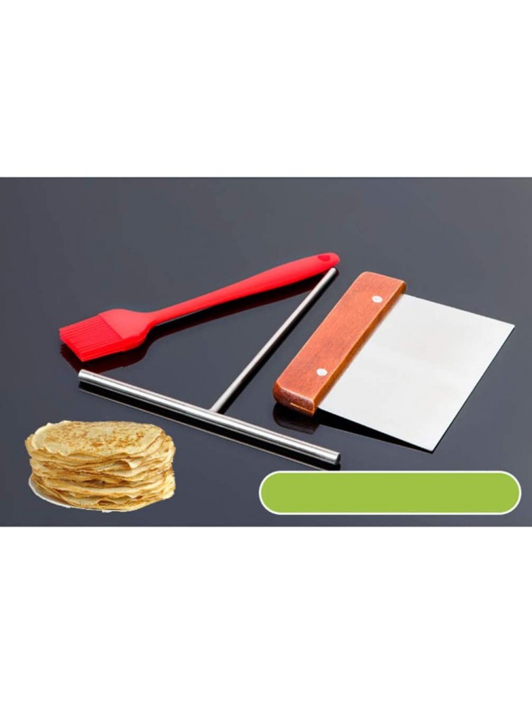 Yardwe Crepe Spreader Non-stick Stainless Steel Crepe Spreader Pancake Maker Utensils Batter Spreading Tools for Bakery Home Kitchen- Size L - B9K55XMWU