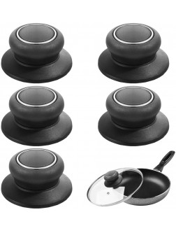 5 Pcs Pot Lid Knobs,Sonku Universal Kitchen Cookware Lid Replacement Holding Handle Knobs for Casserole Kettle Cover Glass Saucepan Lid Pot-Black - B6B5CDV7O