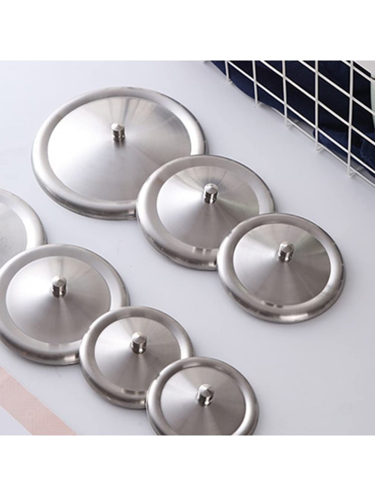 Cabilock 6Pcs Stainless Steel Cup Lids Vintage Traditional Cup Cover Airtight Seal Mug Cover Bakeware Cookware Lids for Tea Mug Tumbler - BRRUMEBE3
