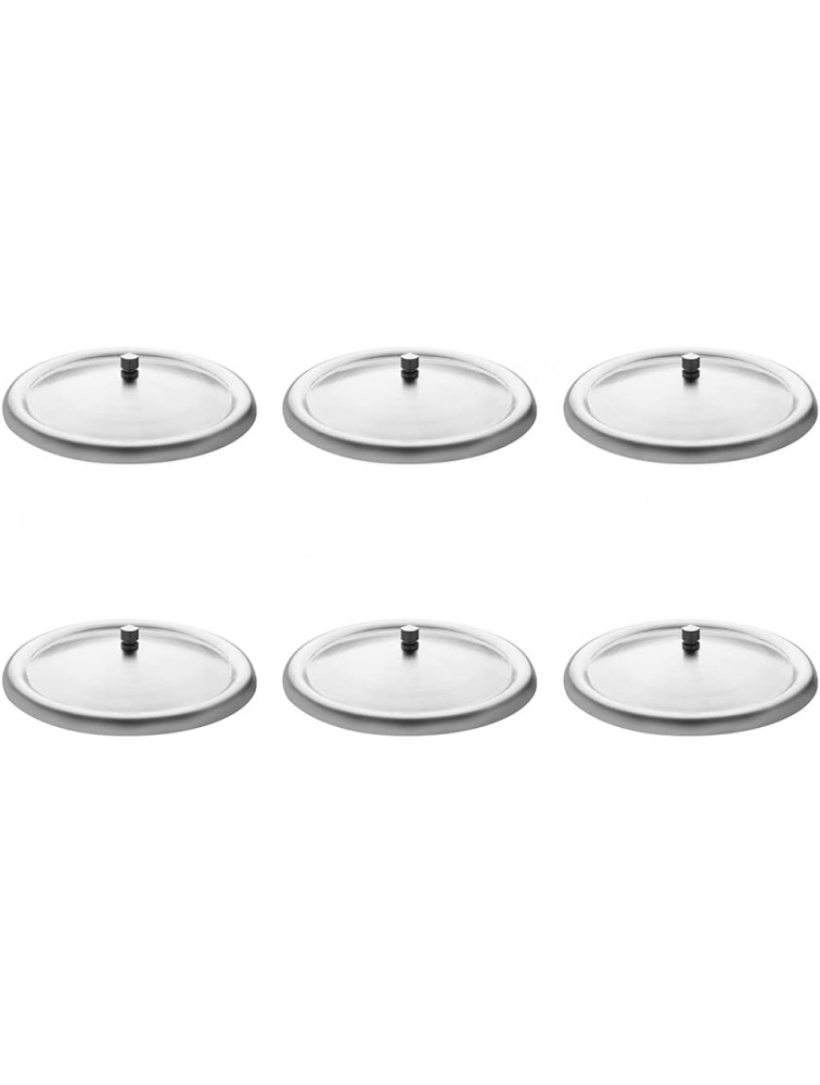 Cabilock 6Pcs Stainless Steel Cup Lids Vintage Traditional Cup Cover Airtight Seal Mug Cover Bakeware Cookware Lids for Tea Mug Tumbler - BRRUMEBE3