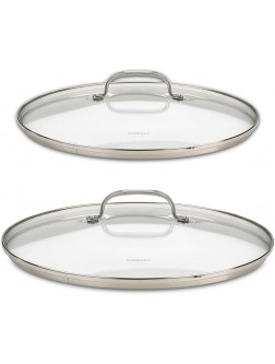 Cuisinart 71-2228CG Chef's Classic Stainless 2-Piece Glass Lid Set,9" & 11" Glass covers - BMAQJC2B4