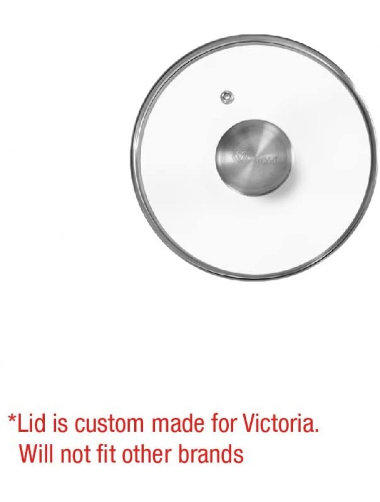 Victoria Glass Lid for 6.5 Inch Cast Iron Skillet Frying Pan Lid with Stainless Steel Air Flow Knob - B4BBAZ5QR