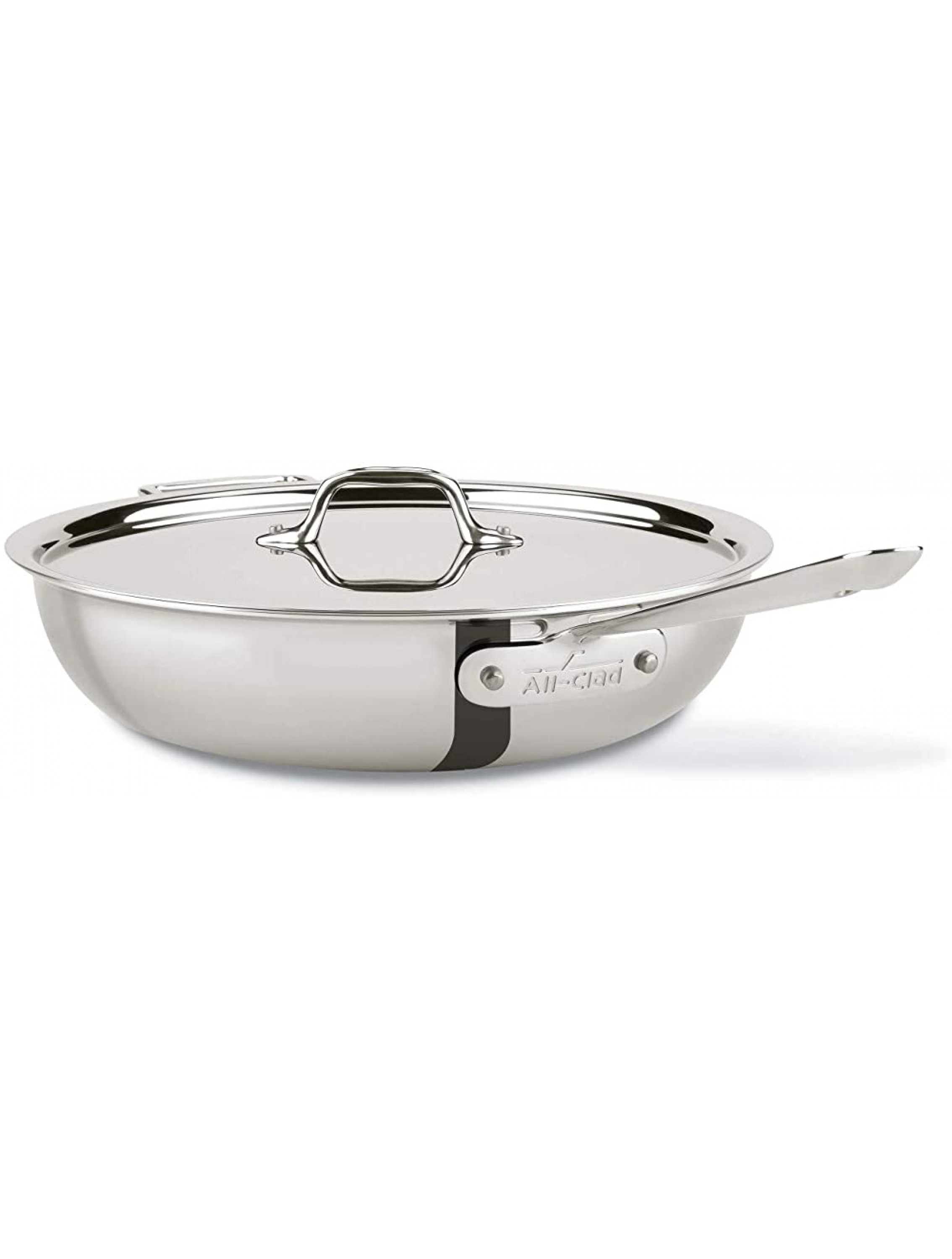 All-Clad 440465 D3 Stainless Steel All-in-One Pan Cookware 4-Quart Silver - BRCK8SB1B