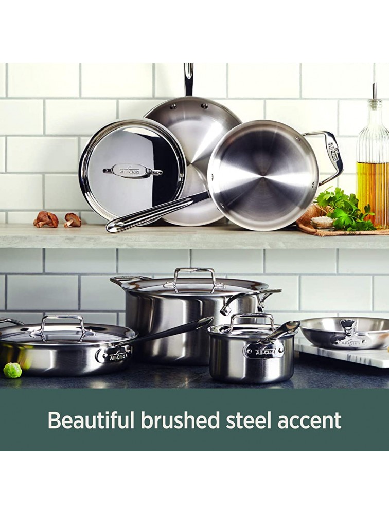 All-Clad BD55110NSR2 D5 Brushed 18 10 Stainless Steel 5-Ply Bonded Dishwasher Safe Nonstick Fry Pan Saute Pan Cookware 10-Inch Silver - BODNLHUJ8