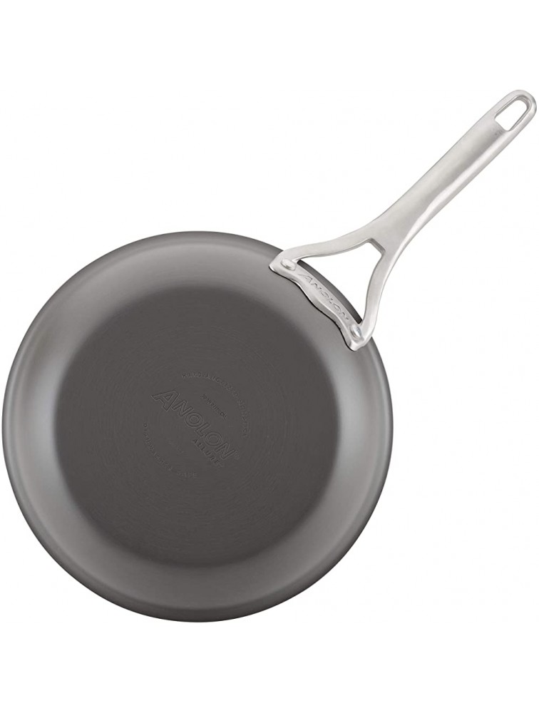 Anolon Allure Hard Anodized Nonstick Frying Pan Set Fry Pan Set Hard Anodized Skillet Set 10.25 and 12.75 Inch Gray - BYPRV2OSX