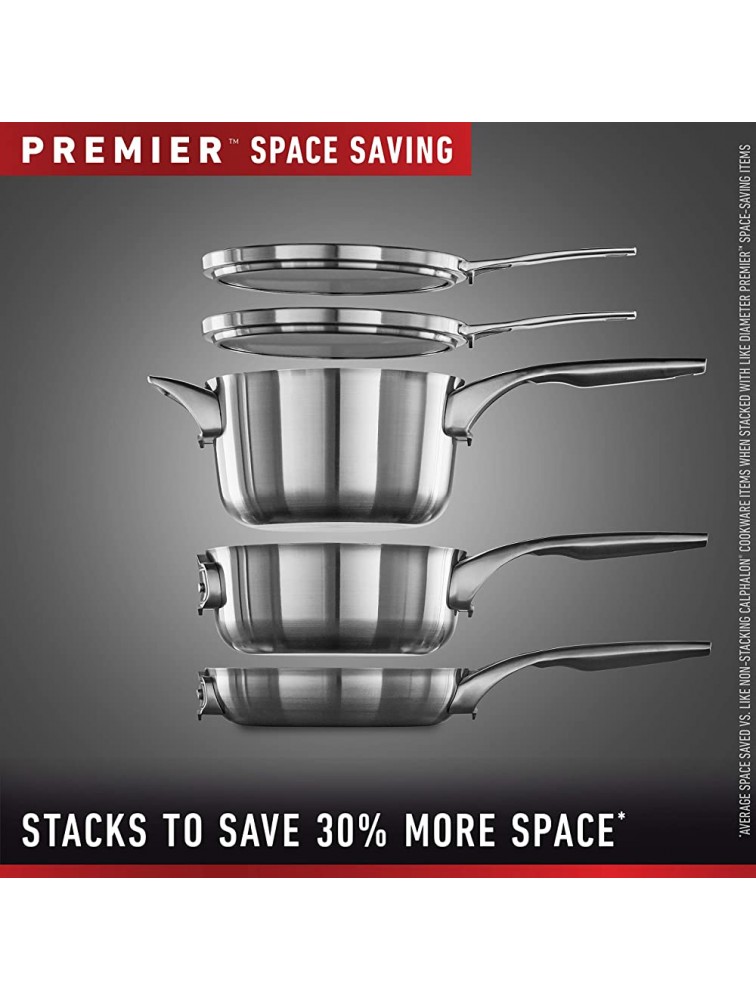 Calphalon Premier Space-Saving Stainless Steel 10-Inch Fry Pan - BRDV6NFBC