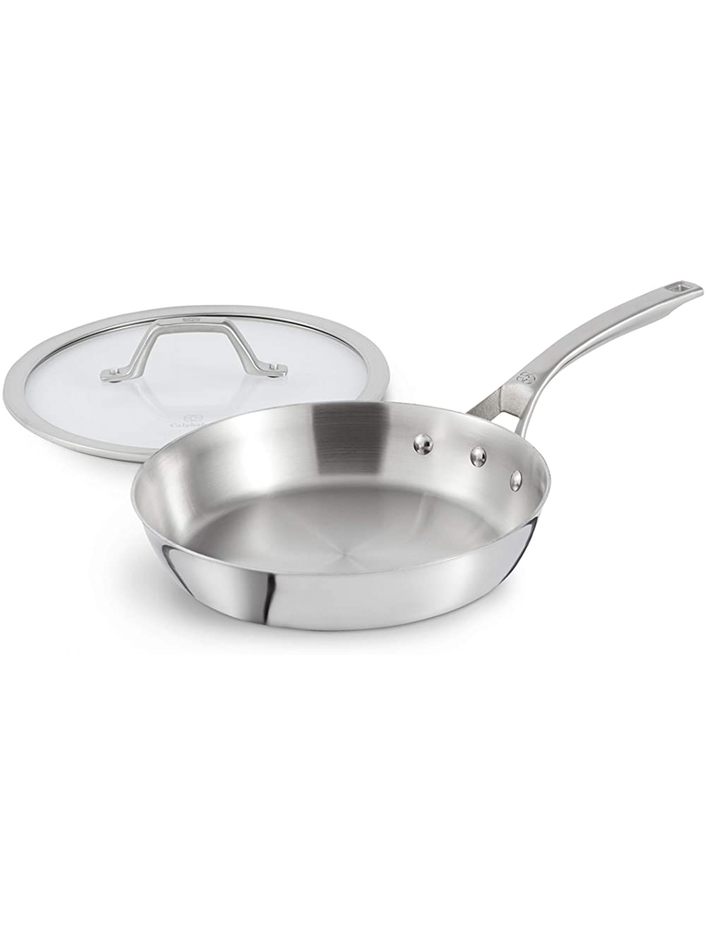 Calphalon Signature Stainless Steel 10-Inch Skillet Pan with Cover - BS8QO2BM8