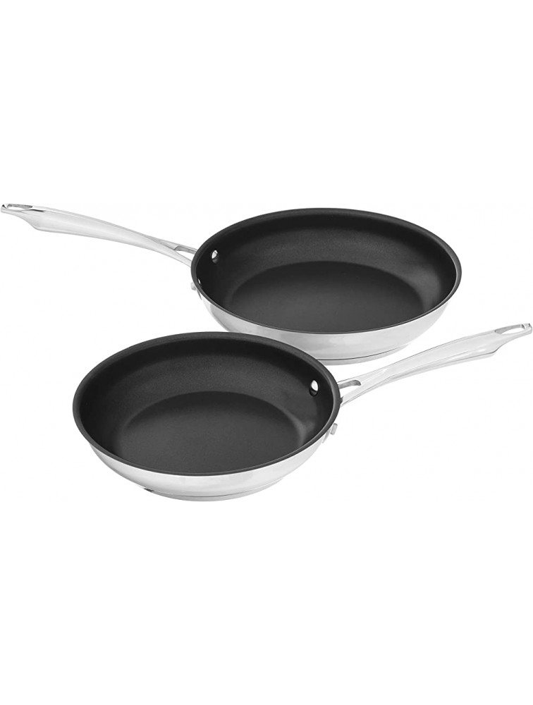 CUISINART 8922-810NS Professional Series 2-Piece Stainless Steel Nonstick Skillet Set 8” & 10 - BYSR1F4WQ