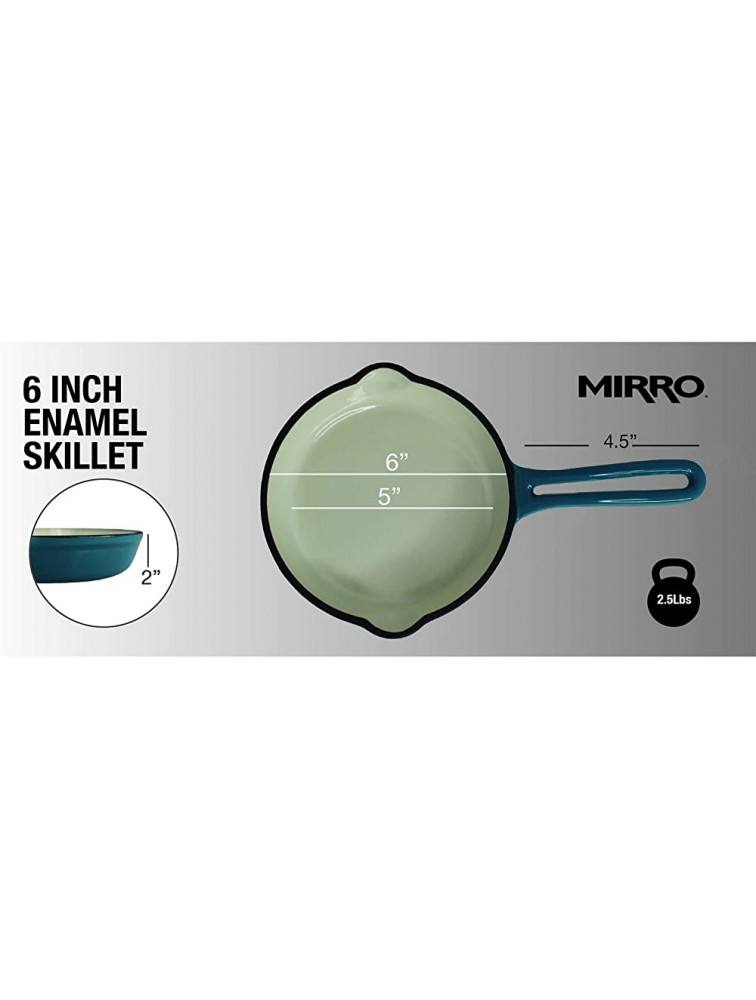 Mirro 6 MIR-19060 6 Mini Cast Iron Skillet Teal Ready to Use - B1KD6AC06
