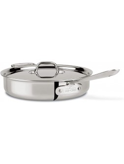 All-Clad 4403 Stainless Steel Tri-Ply Bonded Dishwasher Safe 3-Quart Saute Pan with Lid Silver - BLRDTTTGL