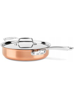 All-Clad Copper C4 3 Qt. Sautepan with Lid Cookware - BZFVFA7Y9