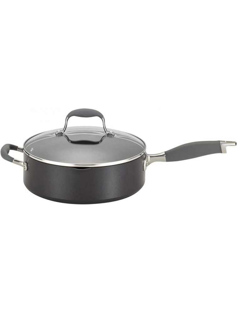 Anolon Advanced Hard Anodized Nonstick Saute Pan Frying Pan Fry Pan with helper handle 4 Quart Gray - B4CJ92WPP