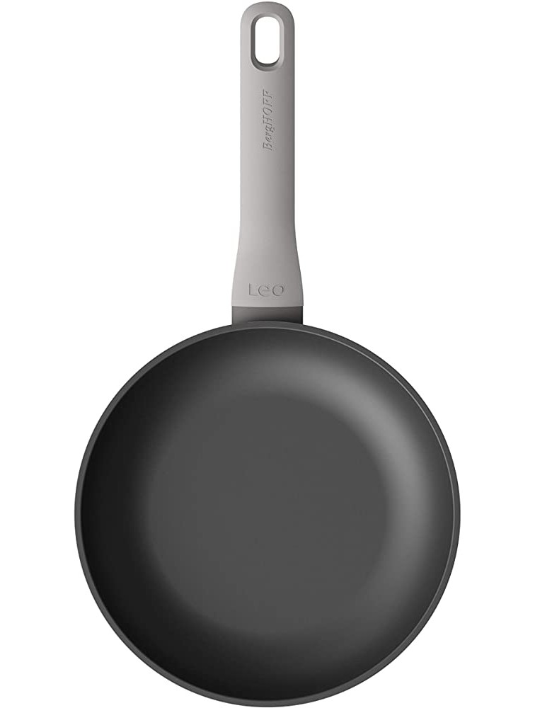 BergHOFF LEO Non-stick Cast Aluminum Frying Pan 8 1.3 qt. Ferno-Green PFOA Free Coating Soft-touch Stay-cool Handle Induction Cooktop Fast Heating Grey - BXDJMPPLR