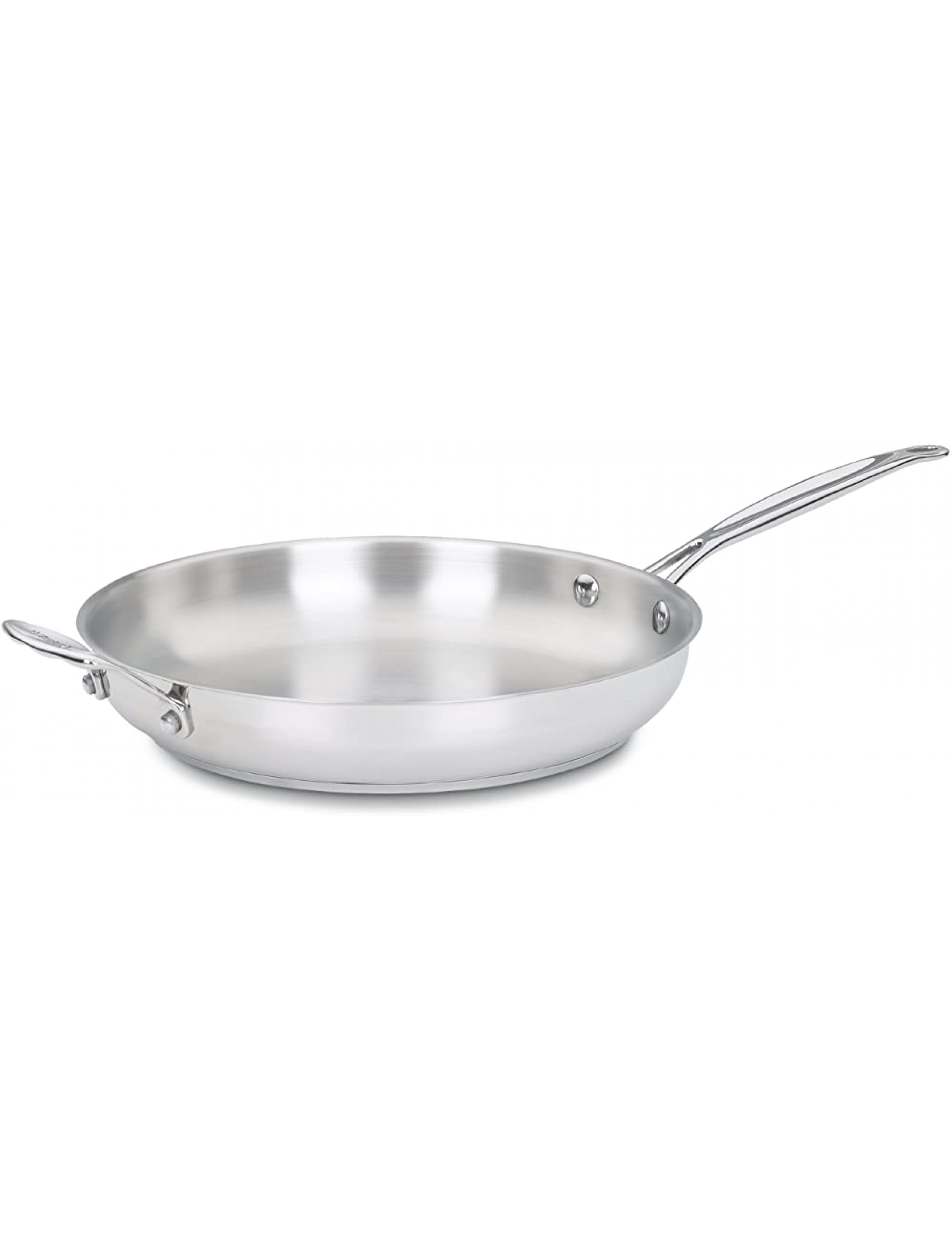 Cuisinart 722-30H Chef's Classic Stainless 12-Inch Open Skillet with Helper Handle,Stainless Steel - BVJ78J9N4
