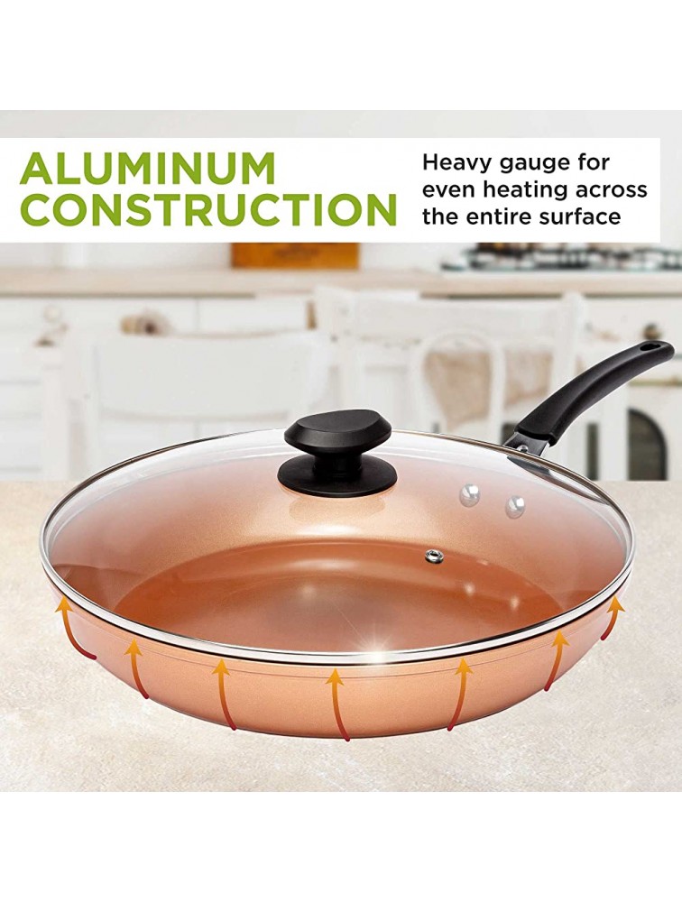 Ecolution Endure 12.5in Deep Fry Pan with Lid Copper Ecolution - BZXOPGZ11