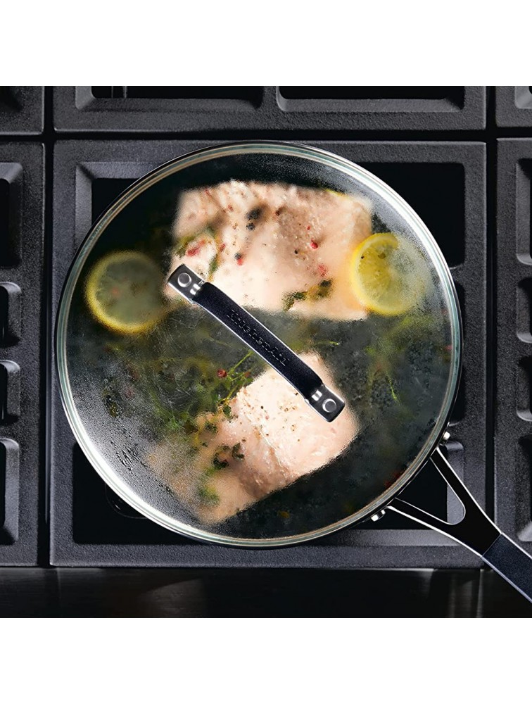 KitchenAid Hard Anodized Nonstick Saute Fry Pan with Lid 3 Quart Onyx Black - BYEACJO5W